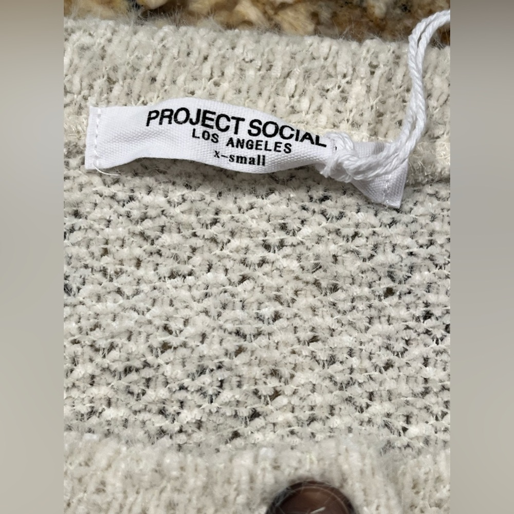 NWT Project Social T Paulina Chenille Cardigan - Picture 9 of 11